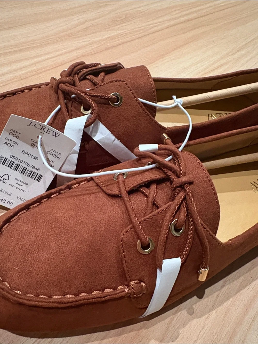 J. Crew Women's Suede Loafers in Chestnut Brown